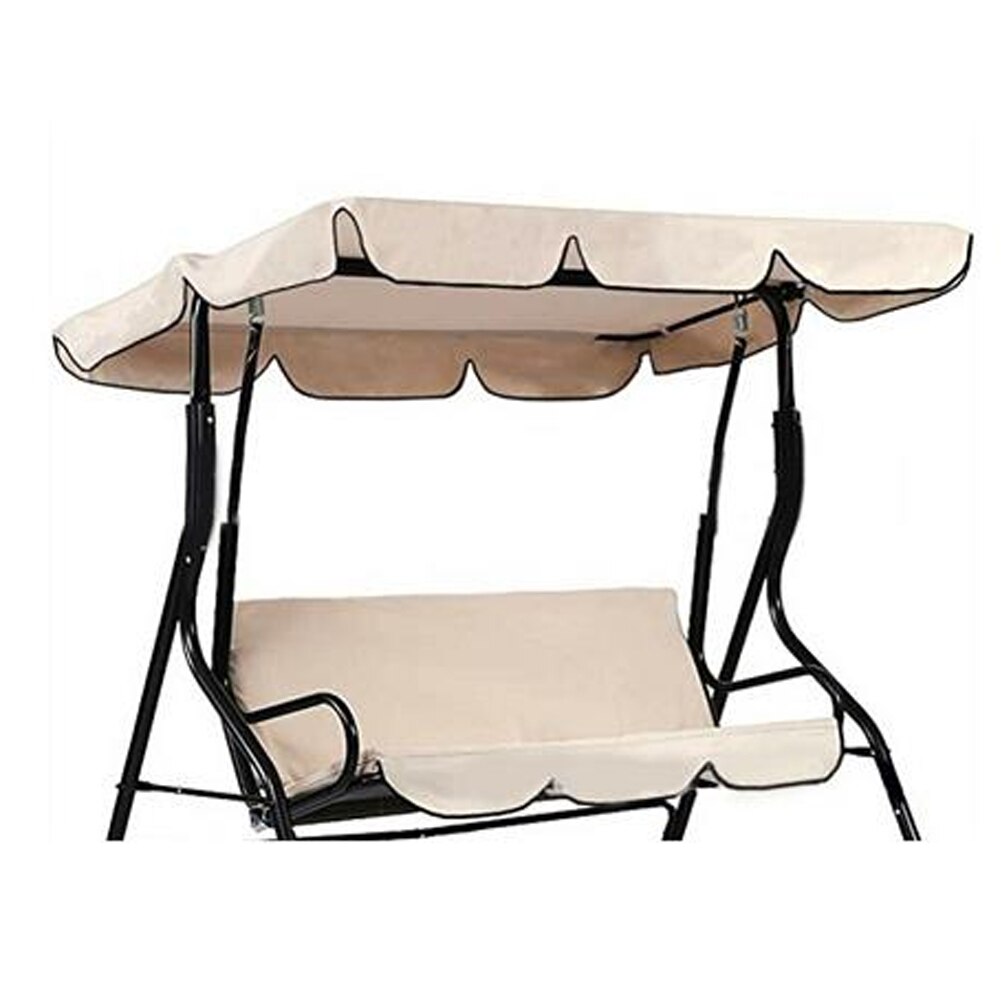 Swing Roof Cover Waterproof Canopy Replacement Porch Courtyard Outdoor Ruffle Hem Shade