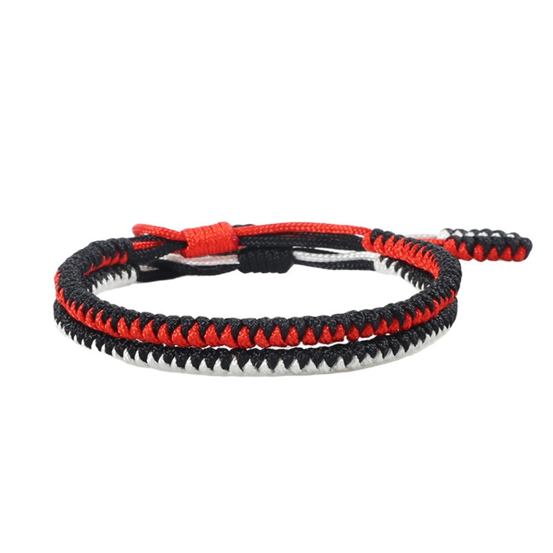 Zwart Rood Touw Handgemaakte Armband Vrouwen Charm Lucky Verstelbare Knopen Tibetaanse Boeddhistische Armbanden & Bangles Voor Mannen Beste Vriend: multicolor 1