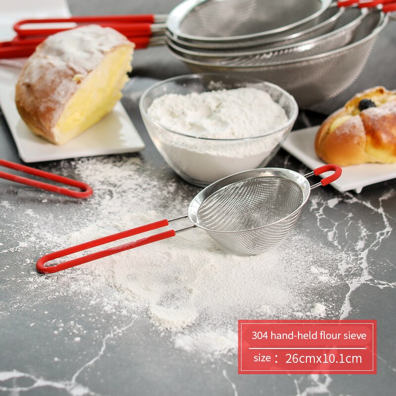 Stainless steel wire sieve oil filter premium flour sieve sieve hole orchid making machine DIY kitchen tools