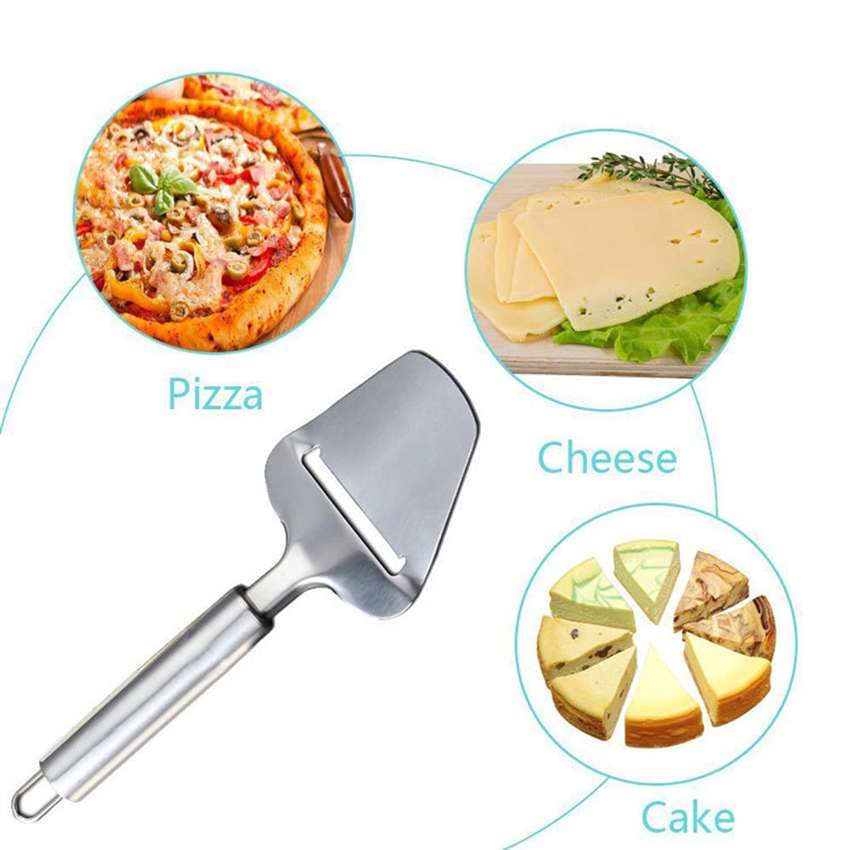Osteskærer, kraftig og holdbar rustfrit stål osteskærer til semi-hård og hård ost, pizza, kage