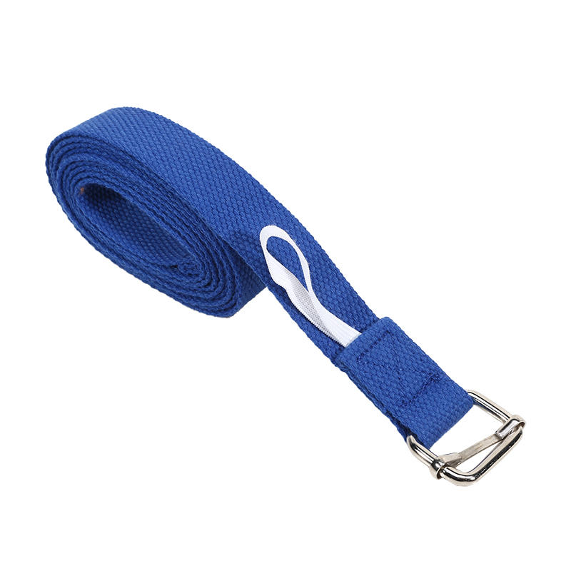 Curea de yoga pentru stretching | curea de yoga cu lungime reglabilă cu cataramă metalică, ideală pentru yoga, antrenament de flexibilitate pilates: Albastru