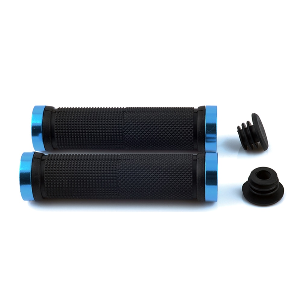 1 paar Bike Fahrrad Lenker Abdeckung Griffe Glatte Weiche Gummi Lenker abdeckung griff bar end Fahrrad Bar Griffe: Blue