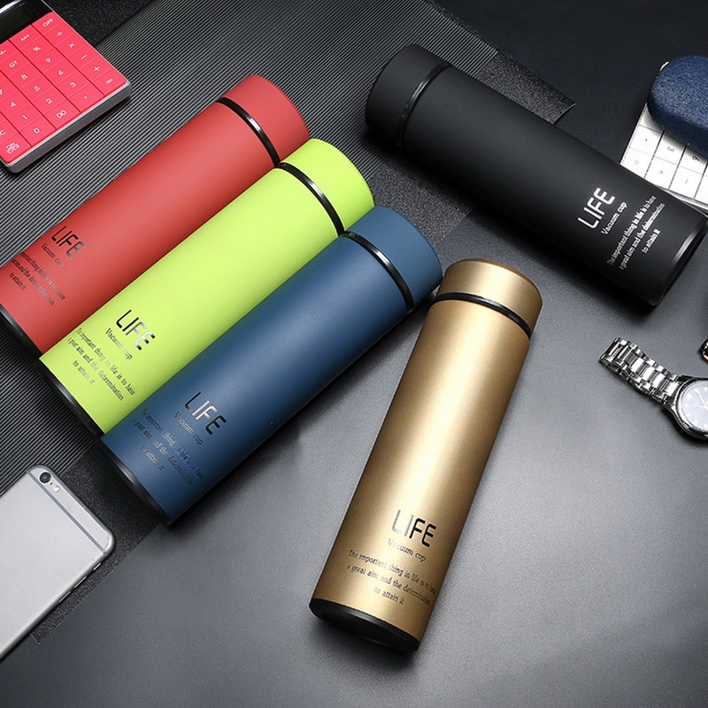 500ML Thermos Tea Vacuum Flask With Filter Stainless Steel 304 Thermal Cup Coffee Mug Water Bottle Office Business Thermo