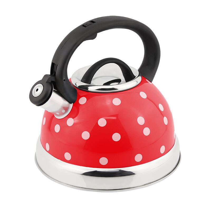 Stainless Steel Kettle Color Paint Water Pot With Dot 3.0l 769C: Red