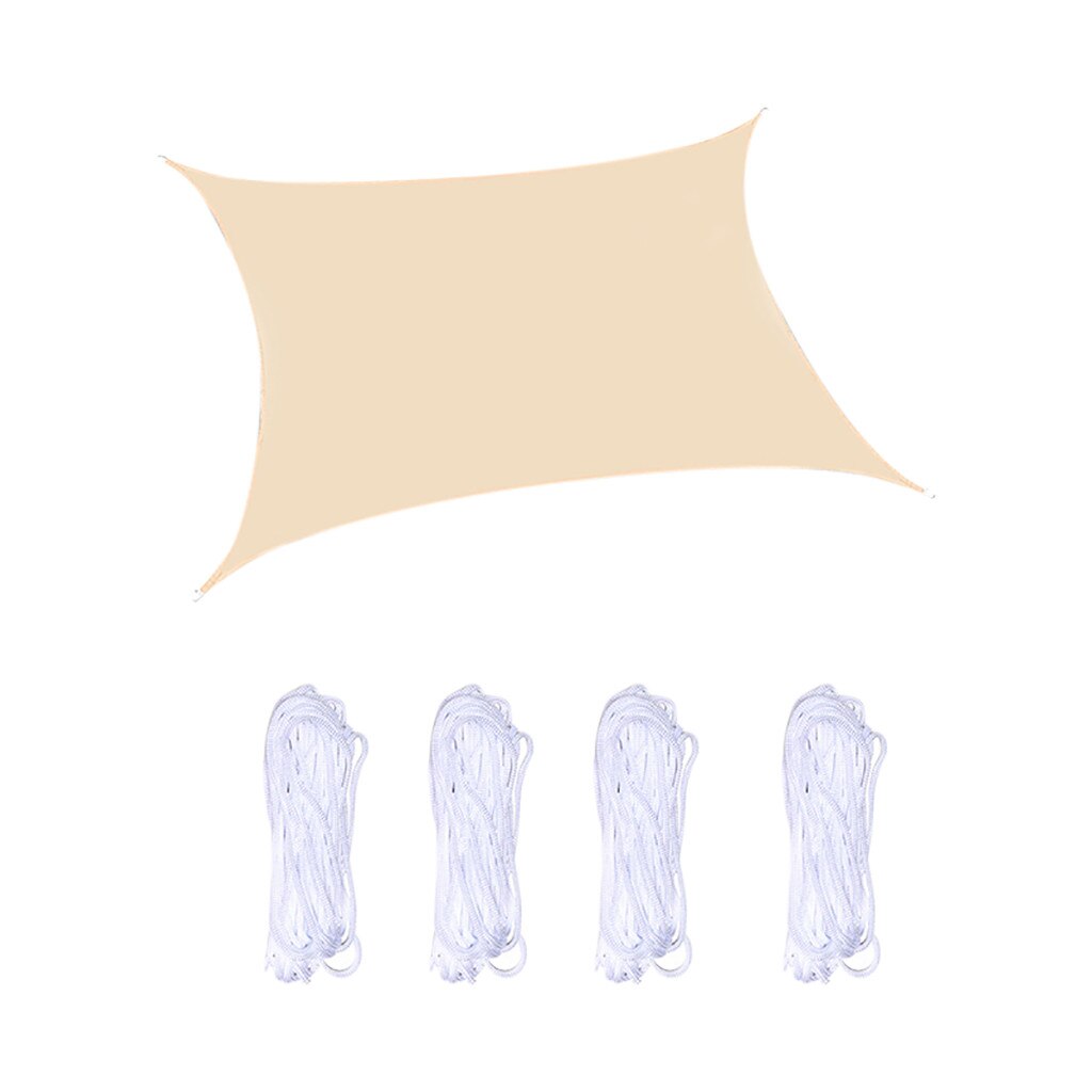 Garden Sun Shelter Waterproof Sunshade Protection Outdoor Canopy Patio Pool Shade Sail Awning Camping Shade Cloth Large #T1G: Yellow L