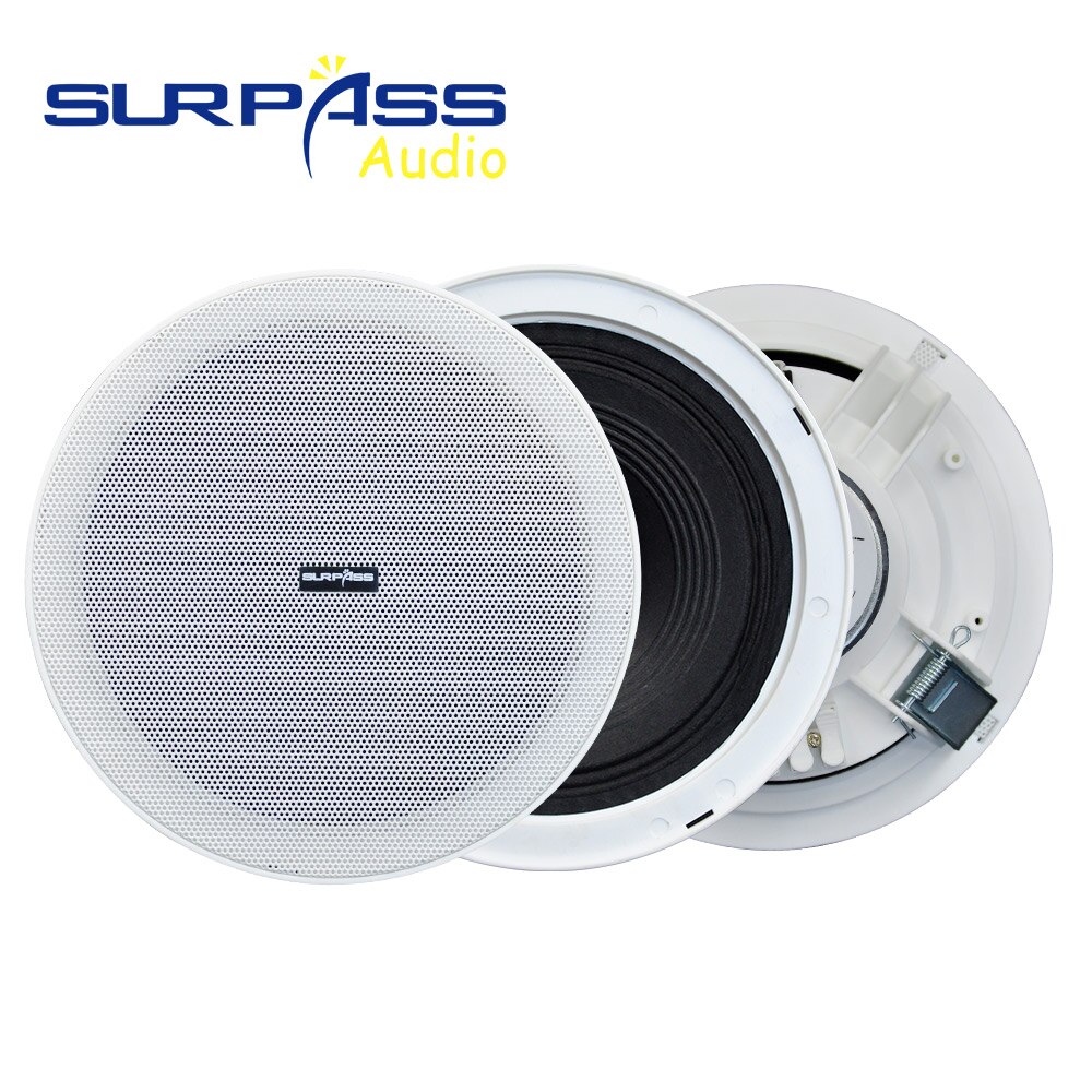 Pa Systeem 6.5Inch Coxial Plafond Luidspreker Passieve Dak Speaker Stereo Sound Frameloze Smalle Rand Shell Woofer Speaker CR620