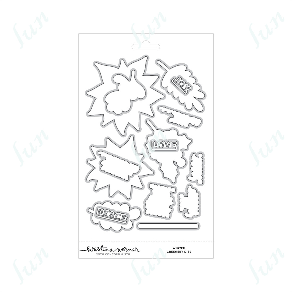 Joyful and Merry Christmas Metal Cutting Dies Clear Stamps Scrapbooking Icons Stencil Pack Album DIY Embossing Craft: CRIMSON