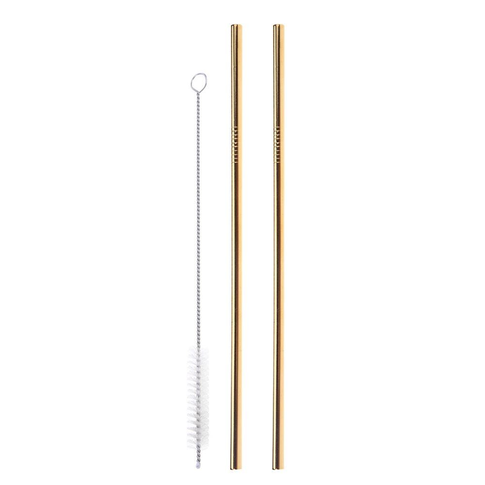 Collapsible Drinking Straw Stainless Steel Metal Drinking Straws Reusable Straws for Party Bar Accessories with Storage Can: 09