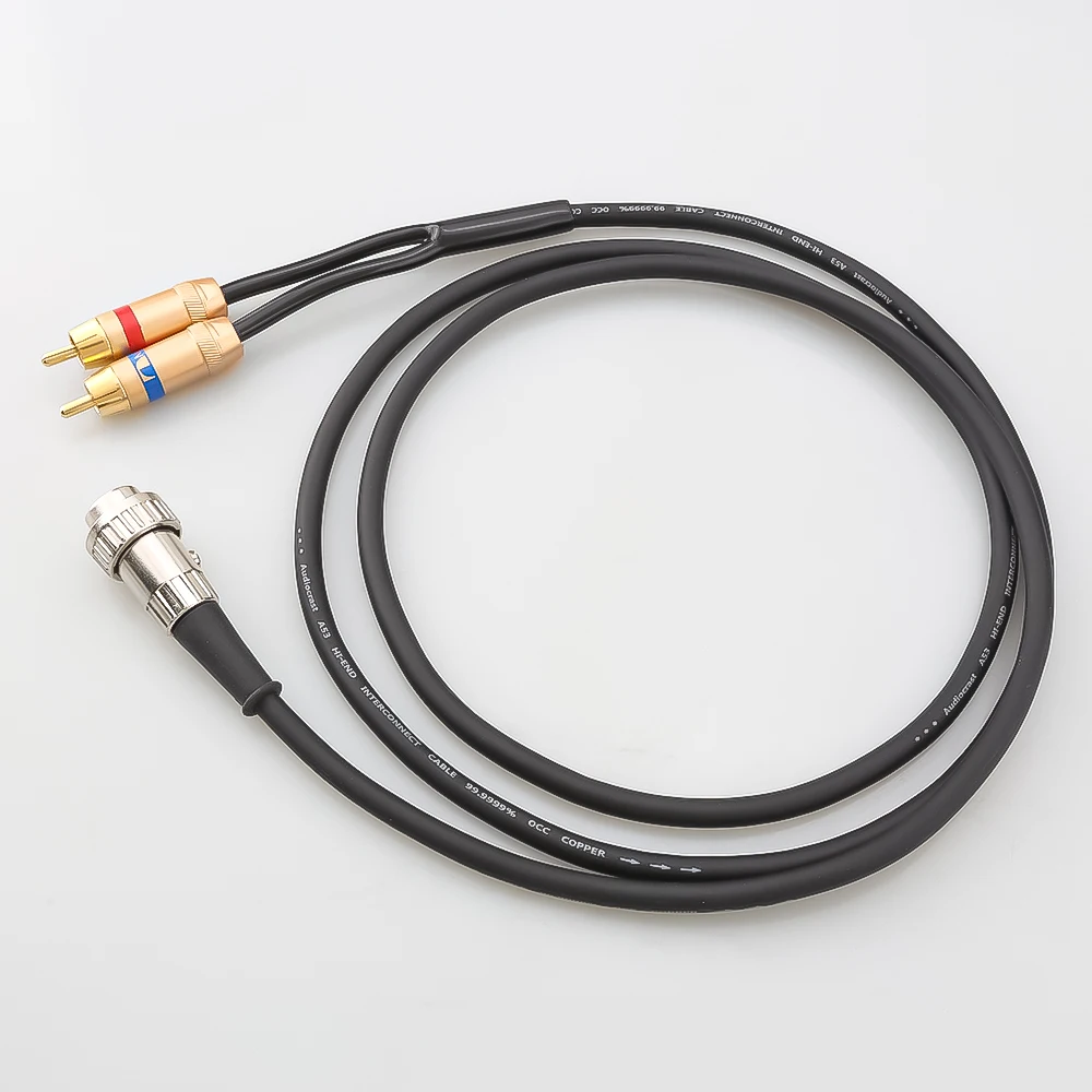 NAIM 5 Pin Din Twist Locking connector to Stereo RCA Phono Cable Stereo OFC Copper Pure Cable for BO, Naim, Quad Bang Olufsen