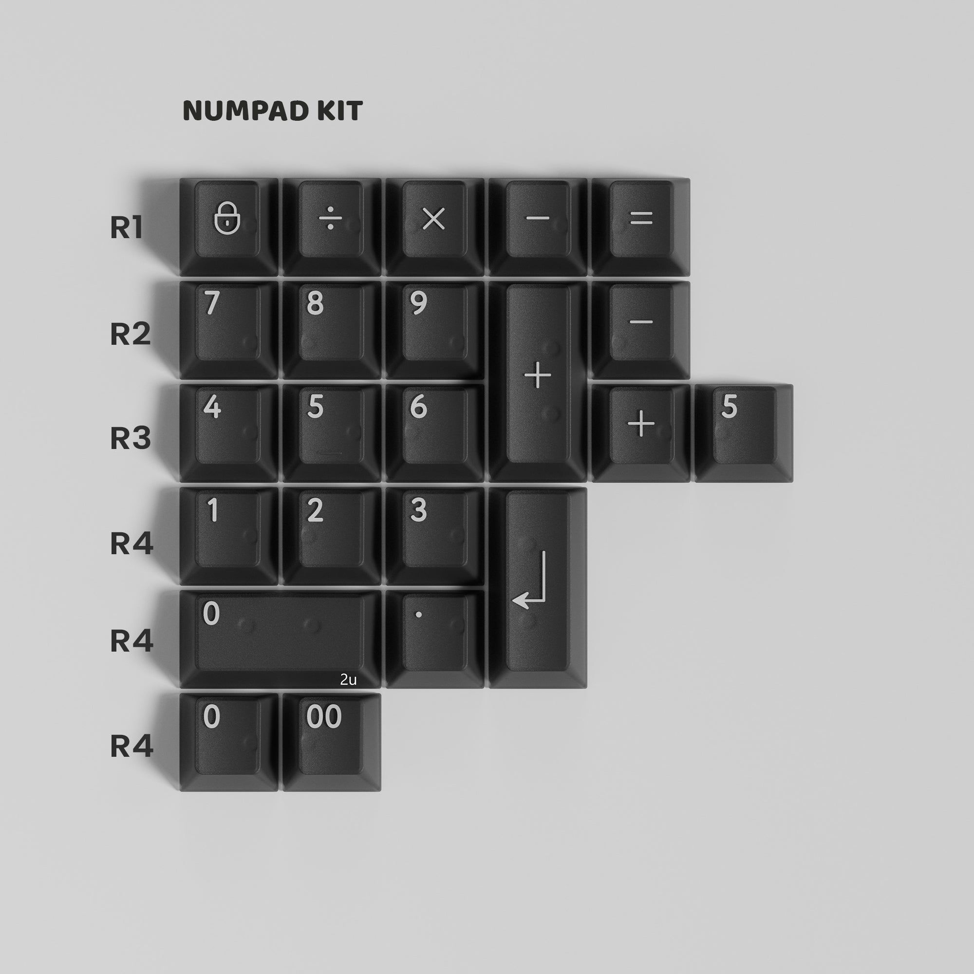 [Child kit] PBTfans Neon R2 ABS Doubleshot Cherry Profile MX-style Keycaps KBDfans 40s/ International kit/Spacebar/Numpad: BROWN