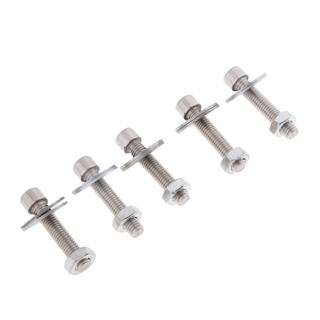 5x Universal Stainless Steel M6/6mm Button Head Socket Cap Screw Hex Nuts Washers Set