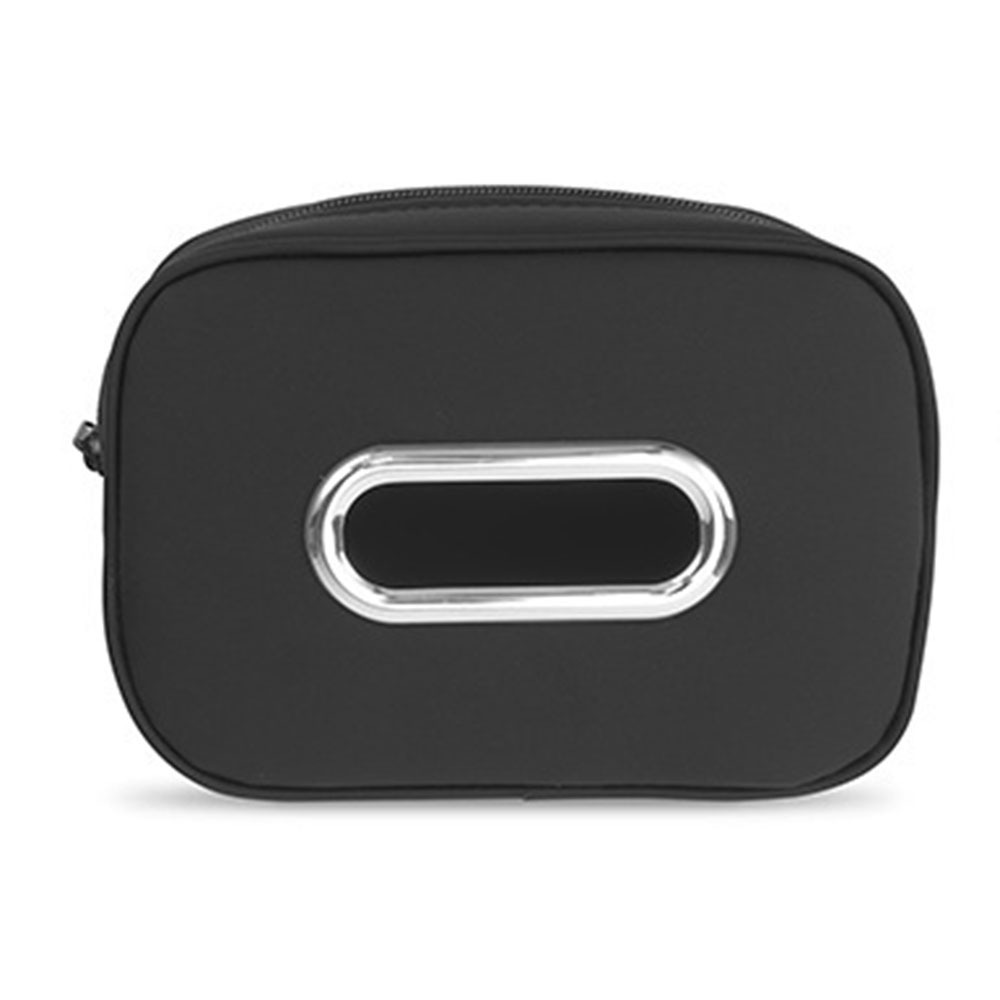 Multifunctional Car Tissue Box Zipper PU Leather Car Napkin Holder with Fix Strap Paper Box Backseat Tissue Case: Brown