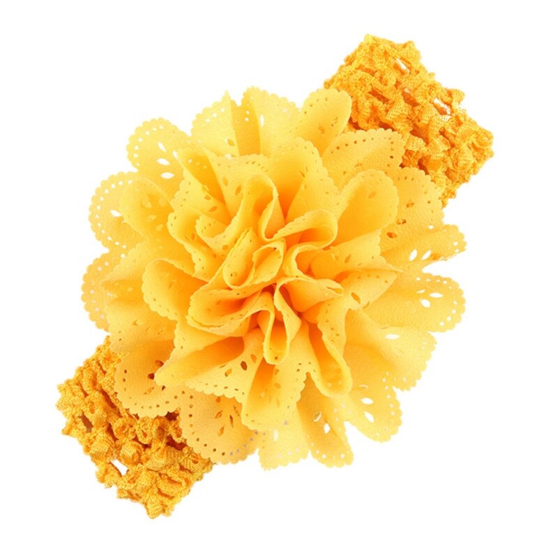 Stijlvolle Peuter Hoofddeksels Infant Kinderen Meisje Baby Hoofdband Peuter Bloem Haarband M2: Yellow