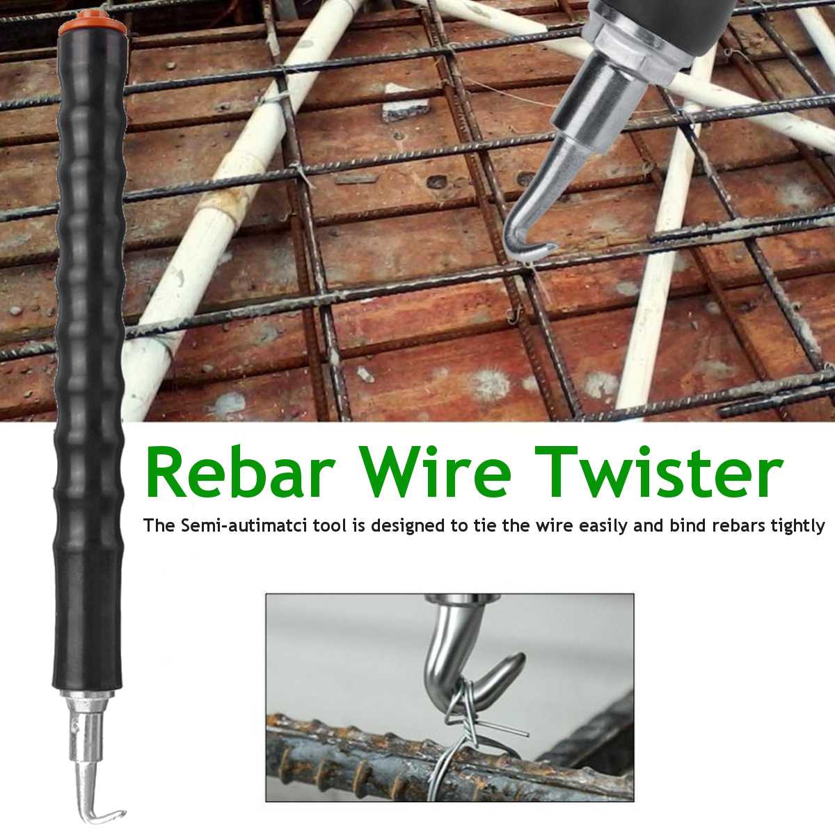 Rebar tier construction site winding tool wire knoting pliers steel wire tring tool steel bar tying hook Semi-automatic