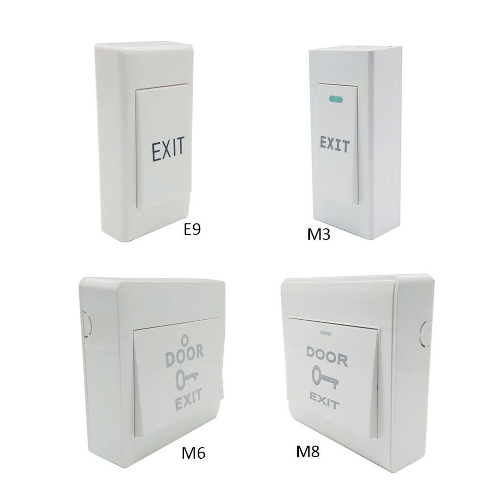 Press Push Exit Electronic Lock Release Switch Optional No Touch Door Access Control Exit Button