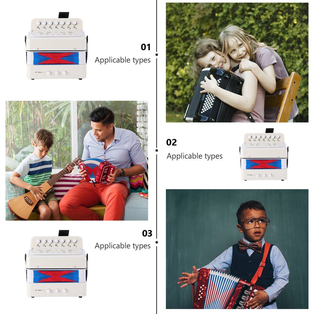 1PC Mini Accordion Educational Children Instrument Beginner