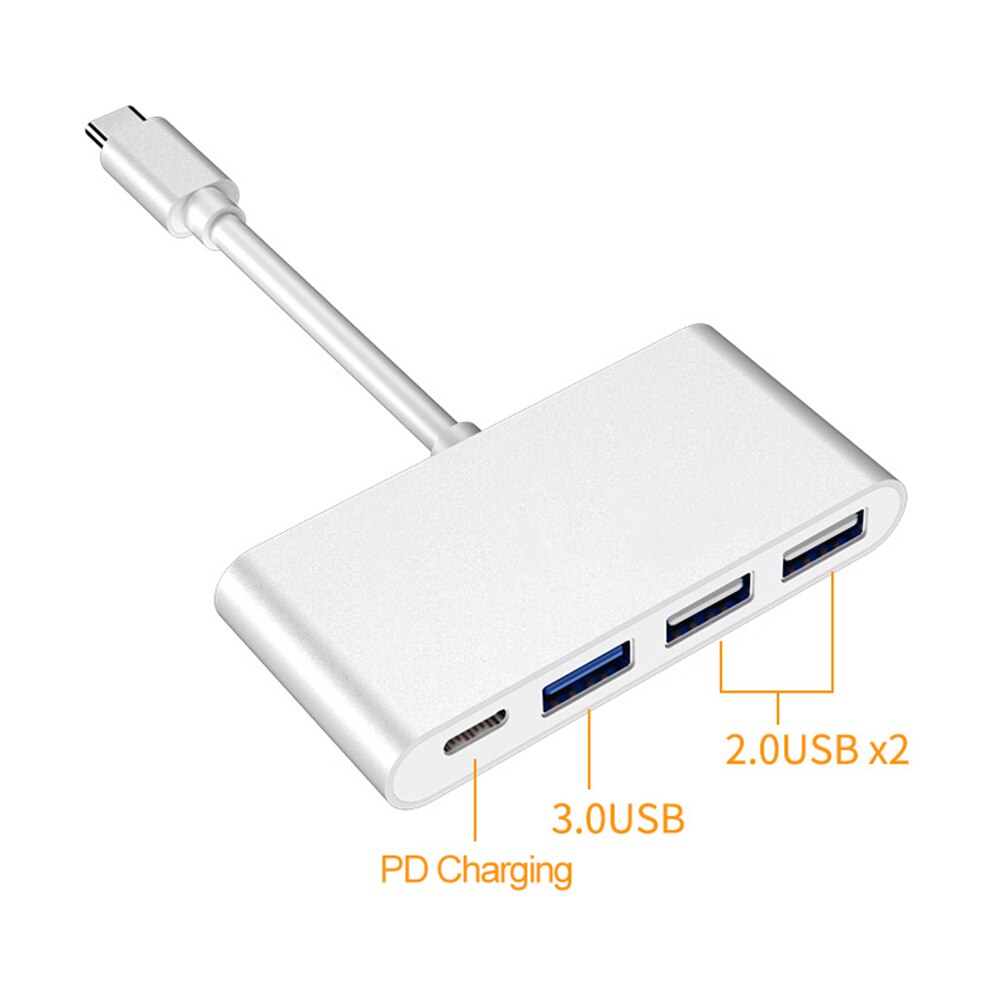 Usb c hub 4 i 1 type-c til usb 2.0 3.0 omformer adapter hub usb-kabel til macbookpro splitter 3 havn hub