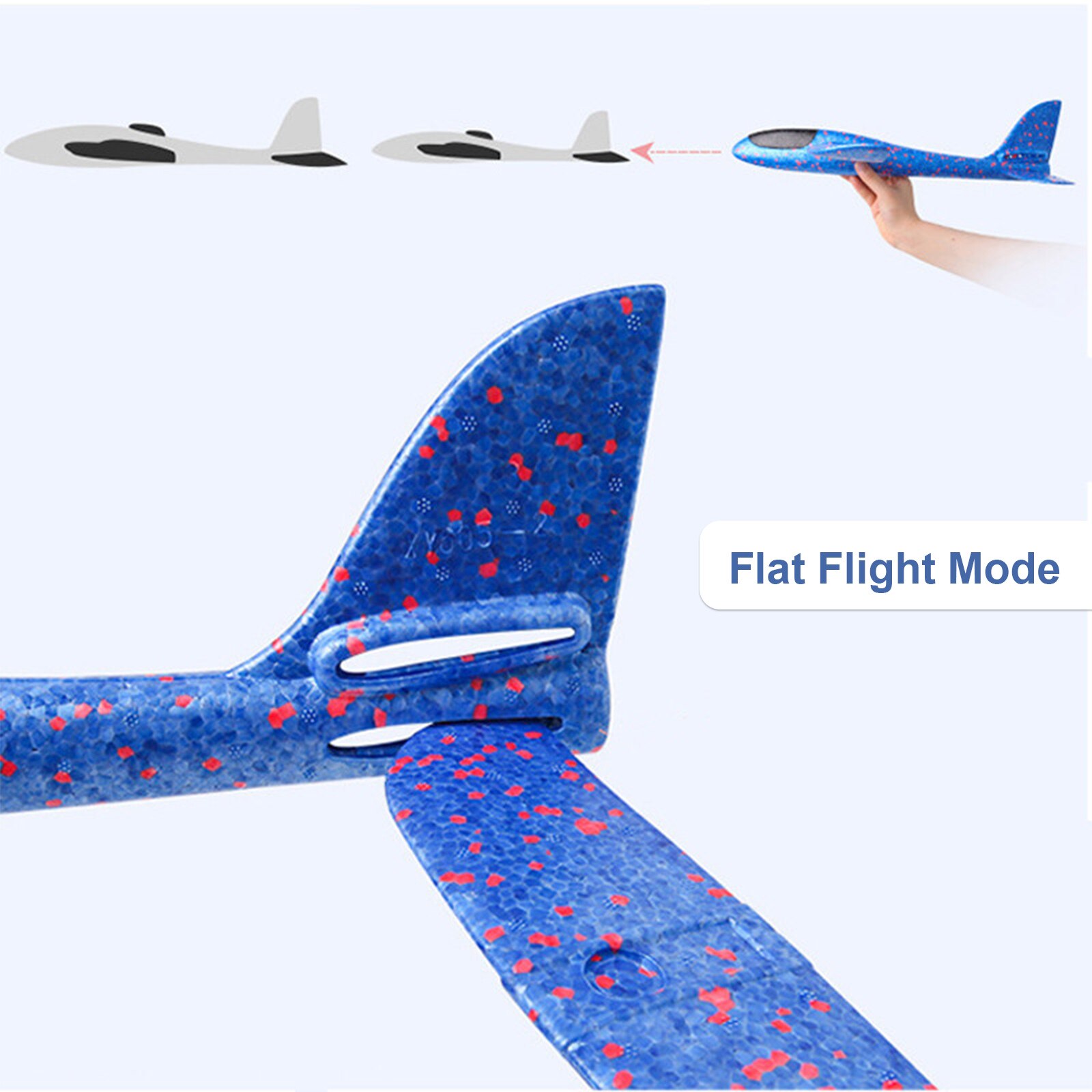 Schuim Zweefvliegtuig Vliegtuig Hand Gooien Vliegtuigen Speelgoed Schuim Vliegtuigen Vliegende Vliegtuig Model Buitensporten Speelgoed 2 Flight Mode Voor Kinderen