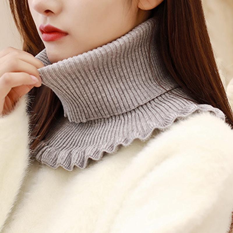 femmes hiver rouge noir épais tricot anneau écharpe Tube femmes tricoté écharpe coupe-vent plus cou guêtre cou écharpe