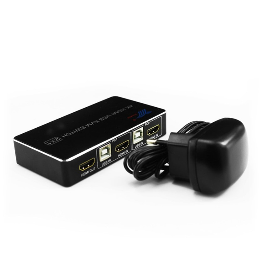 2 poort USB HDMI KVM Switch 4K @ 60Hz RGB/YUV 4:4:4 HDR HDMI 2.0 Switcher 2X1 Ondersteuning Toetsenbord Muis Printer
