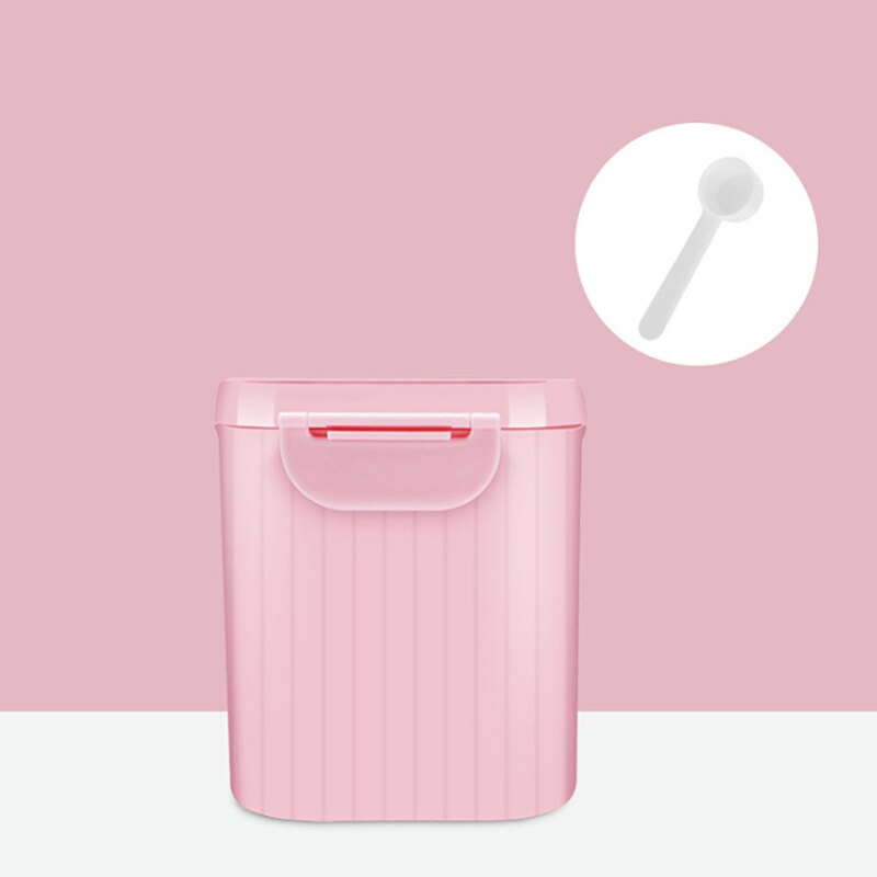 Bebé de almacenamiento de alimentos de bebé, almacenamiento de leche en polvo fórmula dispensador de recipientes contenedor de comida tanque de plástico de PP de una sola capa: pink L