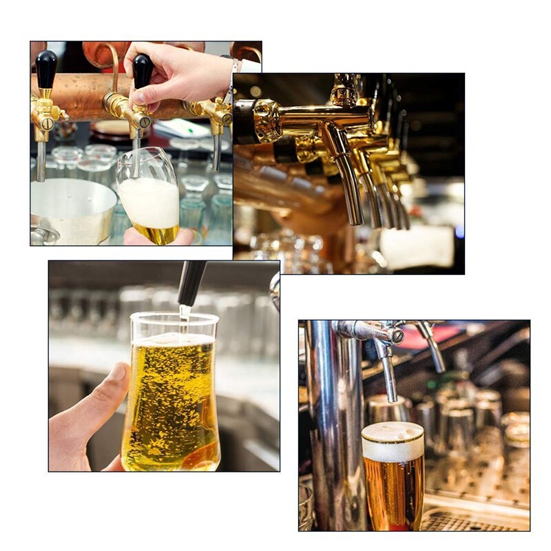 Tapbier Kraan, Golden Verstelbare Bier Tap Kraan met Flow Controller Chrome Plating Schacht met Bal Slot Tap Kit