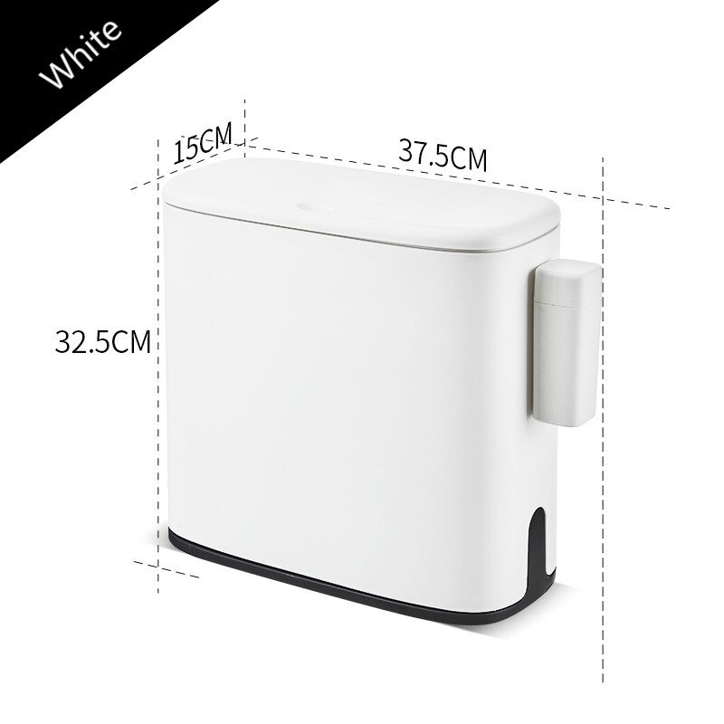 Simple Bathroom Corner Trash Can 11L Capacity With... – Grandado