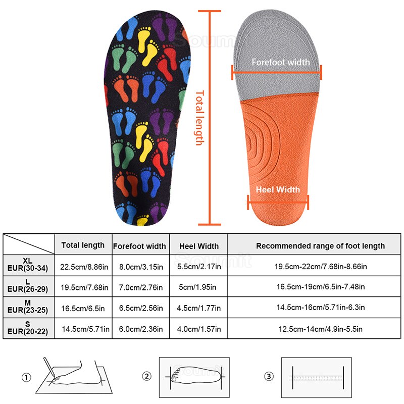 Solette ortopediche per bambini EVA 3D per supporto arco piede piatto cuscinetti per scarpe ortopediche per bambini gambe bue correttore bambino inserti per la cura dei piedi