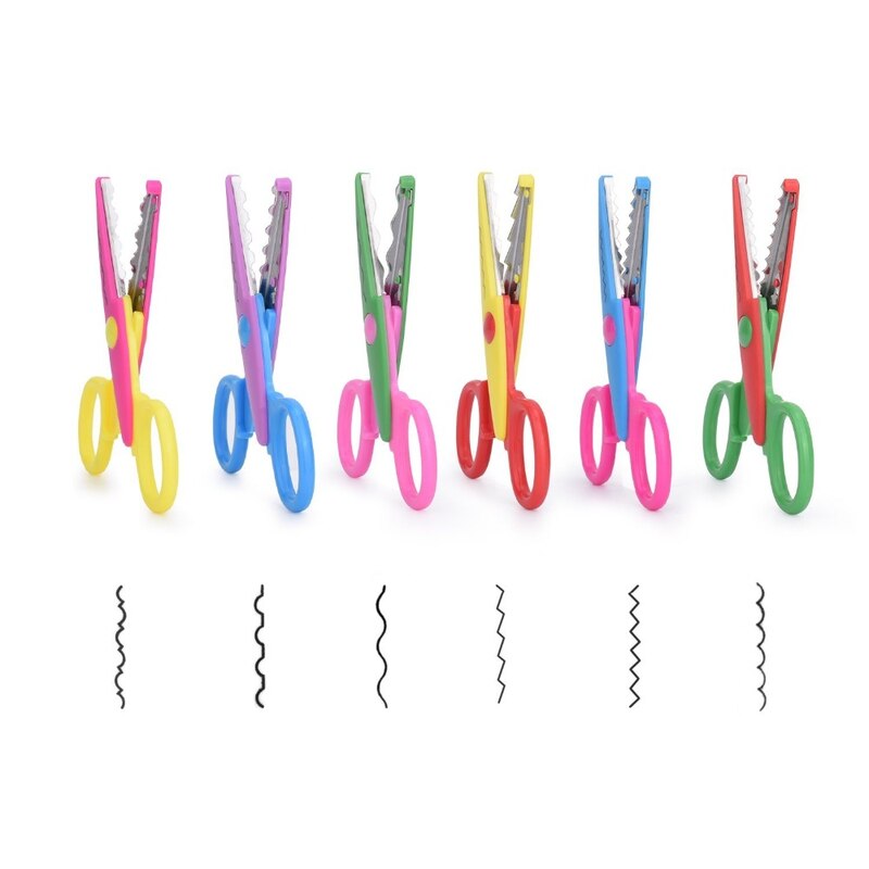 6 kpl leikekirja valokuva-albumi tee itse pitsi siksak saksipäiväkirja askartelu leikattu käsintehty käsintehty koulu vaaleanpunainen paperileikkaus