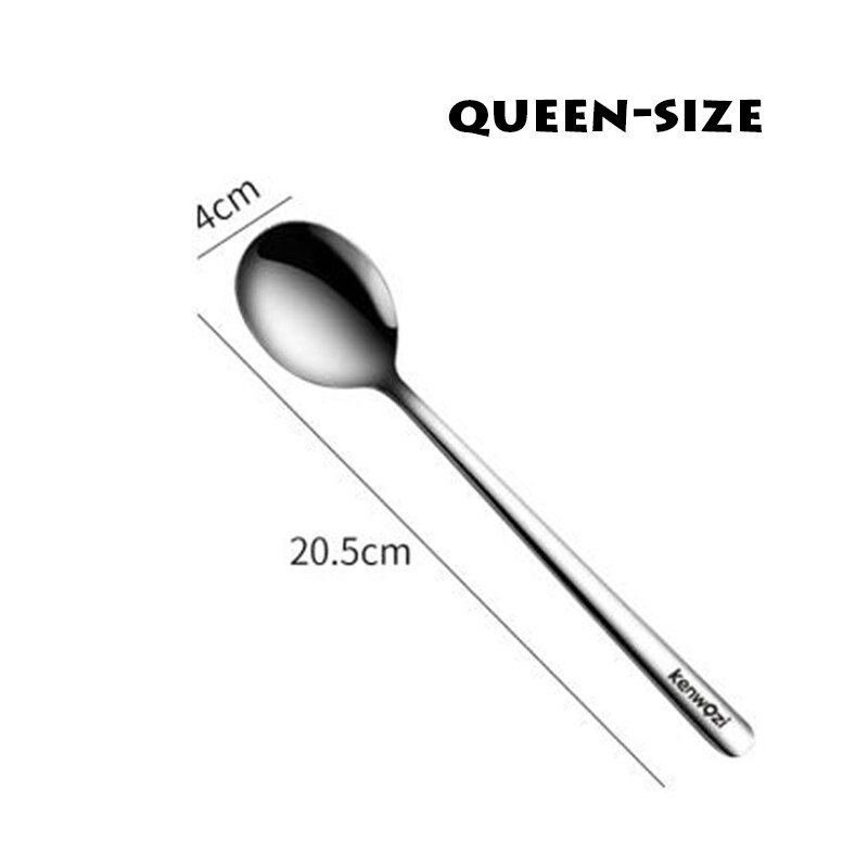 Sked av rostfritt stål för hemmabruk, ätsked, dricksoppa, koreansk lång sked, förtjockad blandningssked, liten sked.: 3