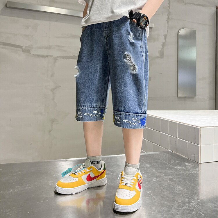 Pantalones vaqueros cortos para niños, ropa de para adolescentes, 4, 5, 6, 7, 8, 9, 10 y 11 años, 2022