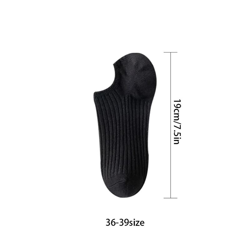 5 pares de calcetines náuticos clásicos de verano para mujer, calcetines casuales simples en blanco y negro, zapatos de tacón bajo