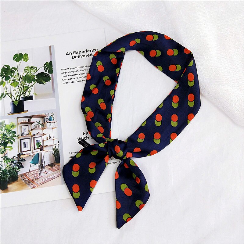 Hart Print Hoofd Scraf Das Sjaal Vrouwen Lange Skinny Chiffon Zak Haar Sjaals Voor Dames foulard Femme: COLOR 12