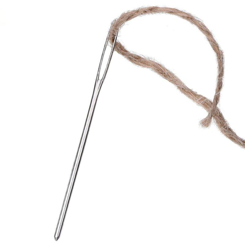 9 kpl iso silmä ompelu bodkin neulat kirjonta ristipisto neulelanka ompelu käsin virkkuukoukku setti 5.2-7 cm