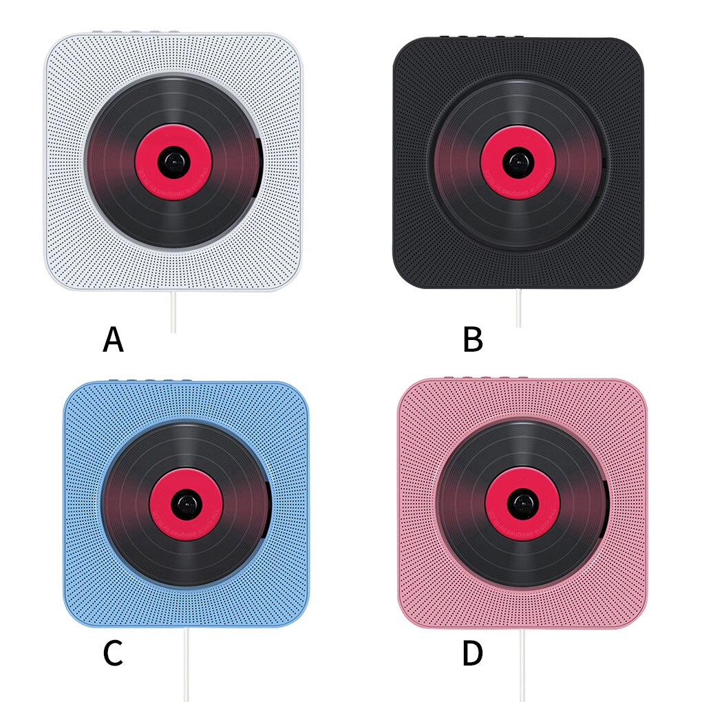 Wall Mounted CD Player Bluetooth Portable Home Audio Boombox with Remote Control FM Radio Music Player Stereo Speaker