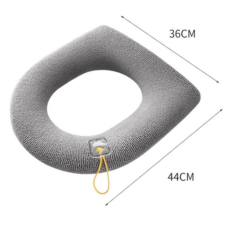 Knitted Universal Toilet Seat Cushion Four Seasons Thickened Toilet Seat Toilet Cover Household Washable Toilet Accessories