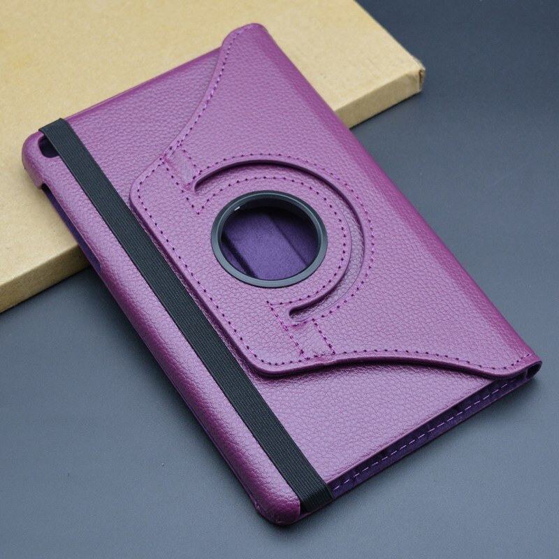 Pokrowiec na Huawei MatePad T10 9.7 "T10S 10.1 '2020 T6 AGS3-L09/AGS3-W03 AGR-L09/AGR-W03 pokrywa 360 obrotowy uchwyt PU skóra Shell: purple