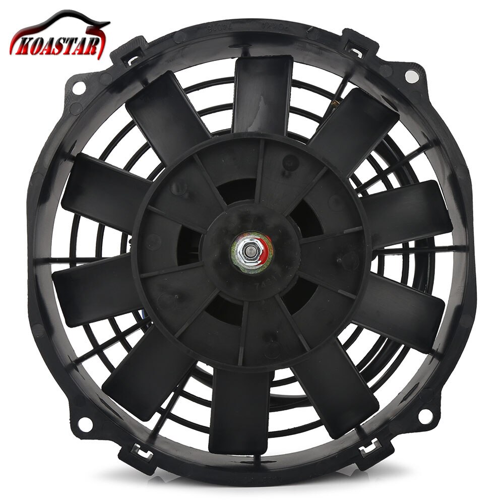 Radiador eléctrico Universal, 12V, 80W, 8 pulgadas, Delgado, Reversible, con Push-Pull y Kit de montaje de 8"