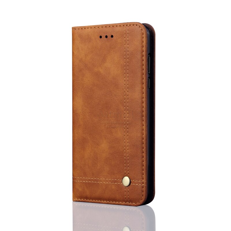 Vintage Lederen Flip Cover Voor Xiao Mi Mi A3 A3 Lite Wallet Luxe Card Pocket Stand Magneet Boek Cover Casual telefoon Case Fundas: light Brown