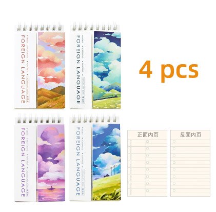 4pcs/lot School Stationery Mini Words Book Vocabulary Notebook language learning memory book small wordbook: 11