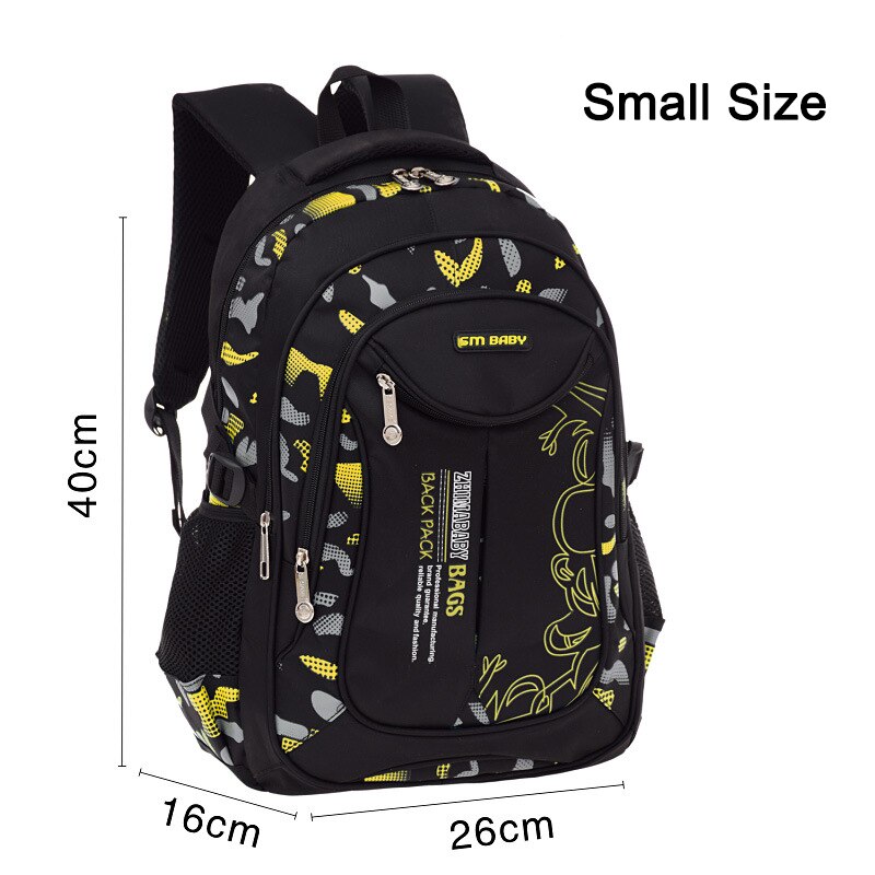 Men's Backpack Schoolbag Waterproof Backpack Students School Bags for Boys and Girls Shoulder Ultralight Casual Travel Backpack: Yellow Small