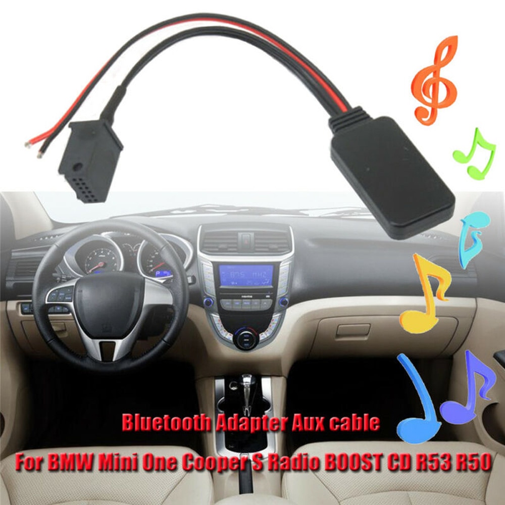 MP3 Player Bluetooth cable 12 Pin For BMW Mini Cooper R50 R53 JC Works Adapter Durable