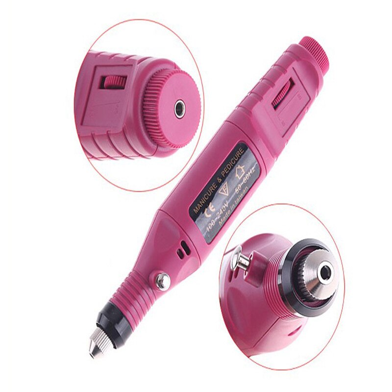 Perceuse électrique professionnelle manucure Machine perceuse à ongles stylo pédicure fichier polonais forme outil soins des pieds produit 1 ensemble 6bits
