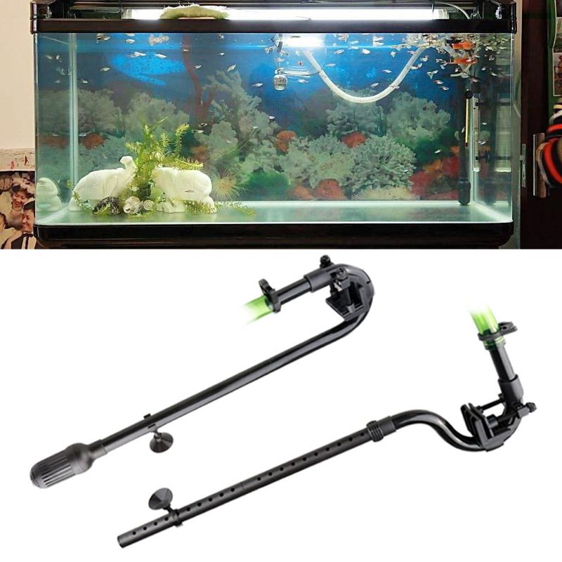 Akvarium vanninnløp utløpsrør kit fisketank eksternt filter vannrørbeslag