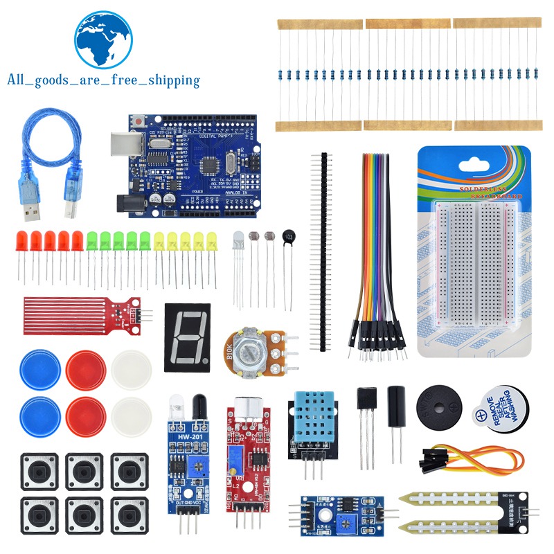 Basic Starter Kit Voor Arduino Uno Set R3 Diy Kit - R3 Board/Broodplank + Doos