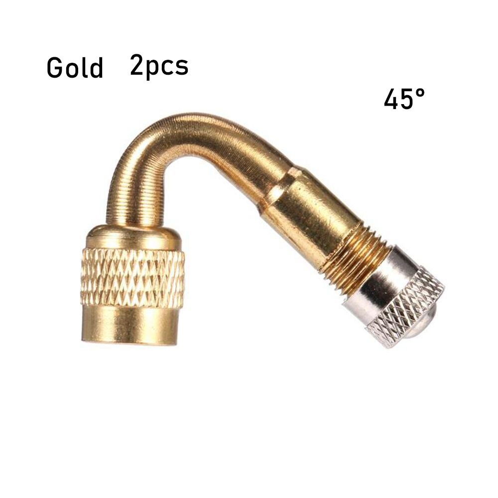 1/2pcs 3 Angles 45/90/135 Degree Brass Air Tyre Valve Extension Stem Connector Car Truck Motorcycle Cycling Accessories Adapter: 2