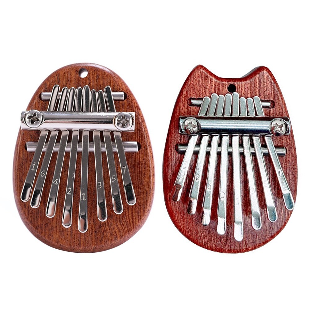 Bærbar 8 nøgle mini kalimba finger tommelfinger klaver marimba musikinstrument farverige kalimba musikinstrument børn