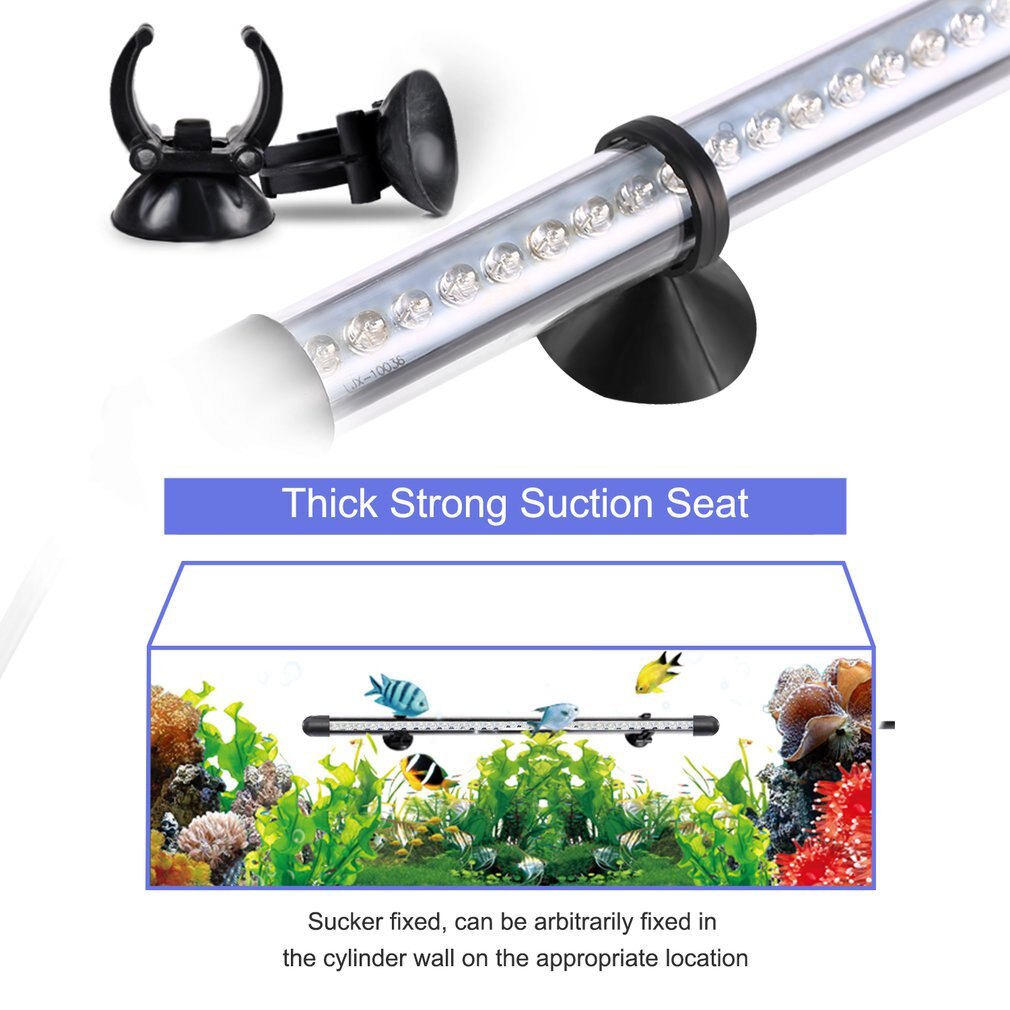 LED Aquarium Submersible Lamp Aquarium Fish Tank Plant DC 12V LED Light Waterproof IP68 Bar Lamp Fish Tank Light