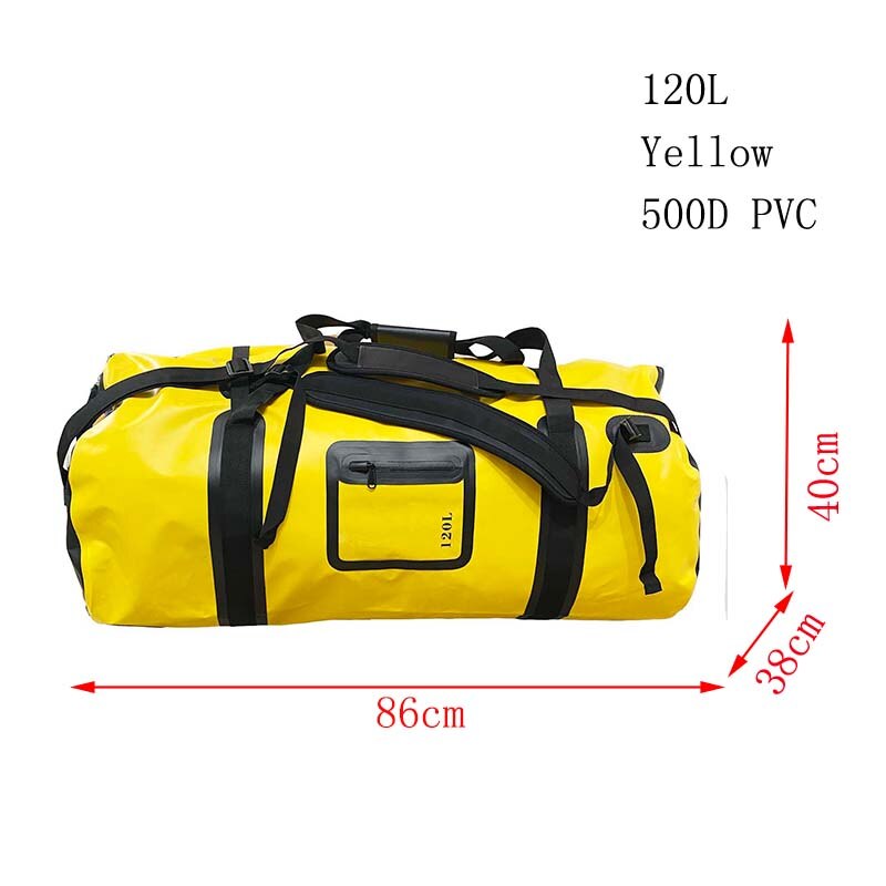 Outdoor Swimming Waterproof Duffle Bag for Motorcycle Tail Bag Riding Cycling Gym Kayaking Boating Rafting Fishing Camping