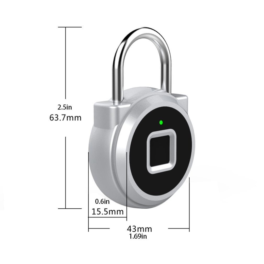 Fingerprint Lock Smart Lock Warehouse Door Dormitory Locker Anti-theft Fingerprint Padlock Password Lock